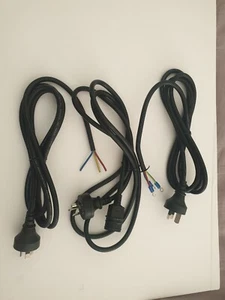 2m 3 PIN AUS 15 AMP IEC C13 Mains Power Cable Cord Bare Wire Ring Connected - Picture 1 of 17