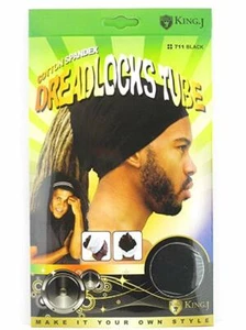 King.J Unisex Cotton Spandex Dreadlocks Tube (Black) #711* - Picture 1 of 1