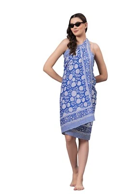 Nova Mulher Indiana Pareo Sarong Biquíni Hippie Cobertura Bloco de Mão Estampa Floral - Imagem 1 de 4