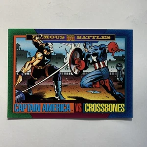 Captain America vs Crossbones Famous Battles SkyBox Marvel 1993 Karte #162 - Bild 1 von 2