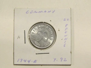 Germany 1944-B 50 Pfennig Third Reich Coin WWII - Picture 1 of 5