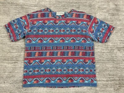 Camisa Arizona Mujer Grande 14-16 Multicolor Manga Corta Suroeste Hecha en EE. UU. Foto 1 de 4