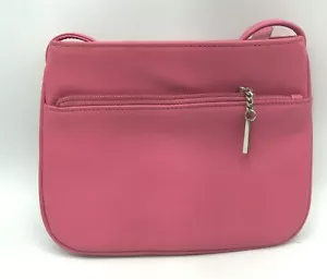 Vintage Giani Bernini rosa Riemen Handtasche langer Riemen Cross Body JE - Bild 1 von 6