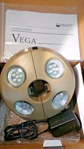 VEGA RECHARGEABLE UMBRELLA  OUTDOOR LAMP 24 LED LIGHTS CHAMPAGNE SUN-02 - Picture 1 of 6