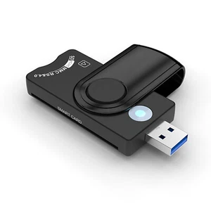 USB 3.0 2.0 Smart Card Reader Bank/SIM Memory Card Adapter Plug&Play - Picture 1 of 10