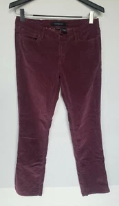 CALVIN KLEIN JEANS WOMEN'S STRAIGHT CORDUROY JEAN STYLE PANTS MAROON 10 - Picture 1 of 7