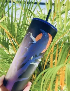 Starbucks Raven Moon Stainless Cup Halloween Steel Cold Tumbler Venti 24oz New - Picture 1 of 12