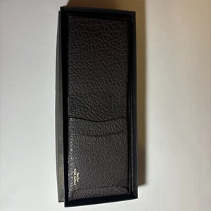 Vintage TexTan Water Buffalo Men’s Bifold Wallet New In Box Dark Brown Leather - Picture 1 of 8