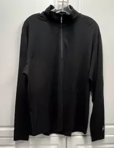 Smartwool Schwarz 1/4 Zip Pullover Sweater Shirt Merinowolle - Herren Large - Bild 1 von 8