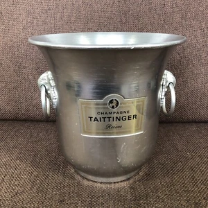 Vintage French TAITTINGER Reims Champagne Ice Bucket Cooler Two Handles by ARGIT - Picture 1 of 15