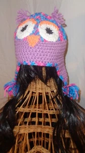 Owl Crochet Beanie Handmade Kids Hat - Picture 1 of 4