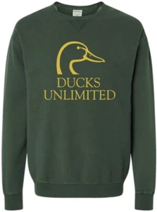 Vintage Ducks Unlimited Logo Sweatshirt Mens XL Green Pullover Hunting Outdoor - Picture 1 of 1