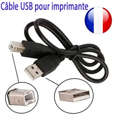 Câble USB universel pour imprimantes Canon, Epson, HP, Brother, Lexmark - 60cm