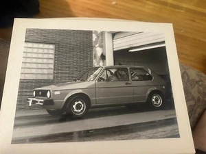 Vintage Black & White Photo 8x10 Volkswagen Golf Mk1 First Gen Rabbit 11x14 Mat - Picture 1 of 2