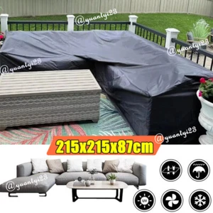 Heavy Duty Outdoor Furniture Cover Rattan Corner Sofa L-Shape Waterproof Garden - Picture 1 of 13