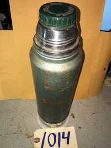 Vintage Aladdin Stanley Thermos Quart Vacuum Bottle A-944C Hammertone Green - Picture 1 of 12