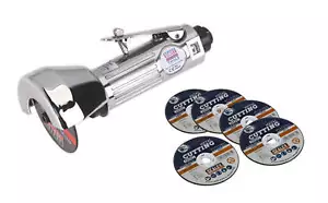 Air Cut-Off Tool 75mm + 5 Pack of Cutting Discs - Picture 1 of 1