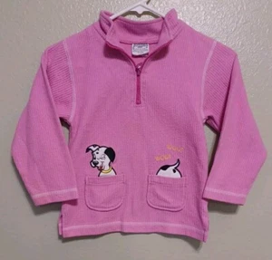 Vintage Kids/ Girls Dalmatian Dog Sweater Pink Size 6 used As-Is - Picture 1 of 11