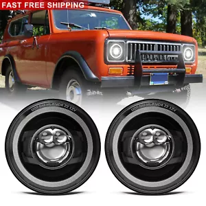 Par de faros LED HI-LO DRL de 7"" para International Harvester Scout II 1973-1980 - Imagen 1 de 12