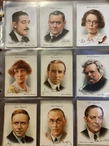 W.D & H.O Wills Famous British Authors Cigarette Card set - Picture 1 of 2
