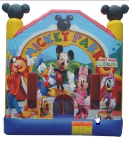 Casa de rebote comercial Mickey de PVC 13x13x13 Foto 1 de 1