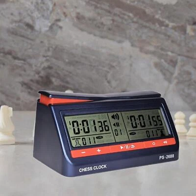 Chess Clock Professional Sturdy Chess Timer Clock Multifunctional Compact Chess - Image 1 of 4