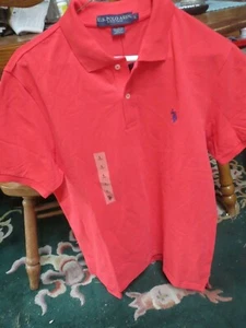 U.S. POLO ASSN. POLO SHIRT - RED - MENS SIZE LARGE - BRAND NEW - Picture 1 of 7