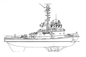 REKUM, barco de anclaje. Plano de modelismo - Imagen 1 de 1
