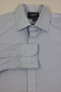 Bonobos Mens Dress Shirt 15.5 35 Light Blue Long Sleeve Spread Collar Slim Fit - Picture 1 of 10