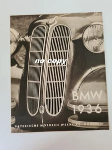 BMW 1936 Typ 315 Tourenwagen 328 Sportwagen 319/1 55PS Prospekt Broschüre(AU599) - Bild 1 von 5