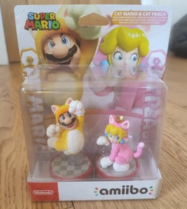 NEW SEALED Nintendo Amiibo CAT MARIO & CAT PEACH (Super Mario collection) - Imagen 1 de 1
