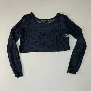 HALFTEE Full Lace Long Sleeve Nylon & Spandex Blend Floral Black L (22) - Picture 1 of 10