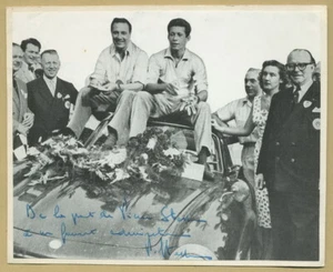 Pierre Stasse (1912-1971) - Pilota belga - Rara foto firmata anni 50 - COA - Foto 1 di 2