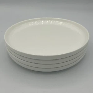 Mikasa ALYSSA Set of 4 Salad Plates Bone China White Swirl Sides Dinnerware - Picture 1 of 6