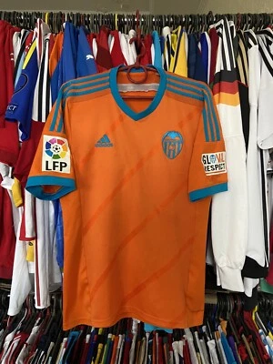 VALENCIA 2014 2015 AWAY FOOTBAL SHIRT SOCCER JERSEY ADIDAS S13112 sz S MEN - Image 1 of 4