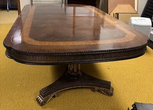 EJ Victor Used Preowned Mahogany Double Pedestal Dining Table Heavy Duty Classy - Picture 1 of 6
