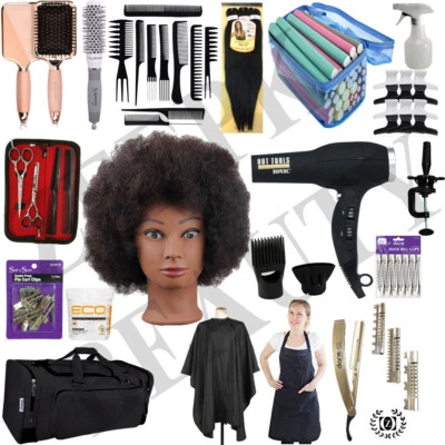 COSMETOLOGY PRACTICE KIT- NATURAL AFRO HAIR CARE & BRAIDING COSMETOLOGY STUDENT - Image 1 of 4