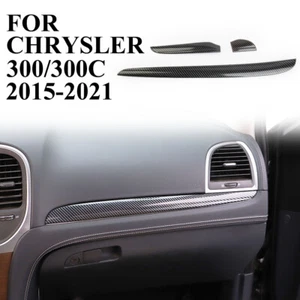 Carbon fiber style control dashboard Protective Cover trims for Chrysler 300 - Picture 1 of 6