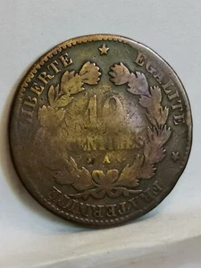 10 CENTIMES CERES 1871 IN PARIS / FRANKREICH - Bild 1 von 3