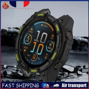 # Coque de protection creuse en TPU pour Garmin Enduro 3 (noir vert) - Photo 1/8