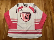 Curt Gogol 11/12 Worcester Sharks GAME WORN Pink In The Rink BCA Jersey AHL