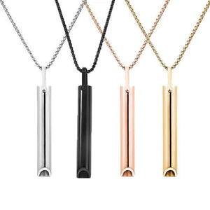 1PC Anti Anxiety Hollow Necklace Meditation Tool Stress Relief Deep Breathing - Picture 1 of 15