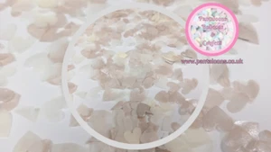 Biodegradable Wedding Heart Confetti in Champagne and Cream - Picture 1 of 5