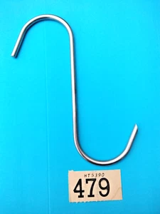9" MEDIUM S - HOOK x 2 units stainless 6mm dia 220 L x 70 w x 50 D mm ends - Picture 1 of 7