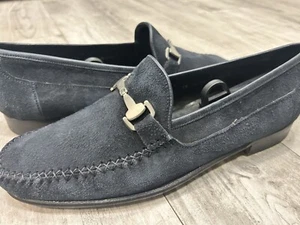 Mocassini Johnston Murphy scamosciati Domani scarpe nappa taglia 10 M uomo blu navy Italia - Foto 1 di 7