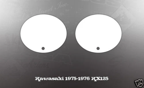 KAWASAKI 1975-1976 KX125 CUBIERTA LATERAL MATRÍCULA CALCOMANÍA Foto 1 de 1