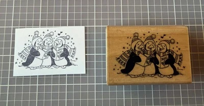 Шарф Penny Black Penguin Carolers Merry Christmas Snow Singing Three праздники - Изображение 1 из 4