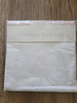 Manta Swaddle Design Nuevo en Paquete Ultimate Swaddle 100% Algodón Rosa Blanco 42" X 42". Foto 1 de 3