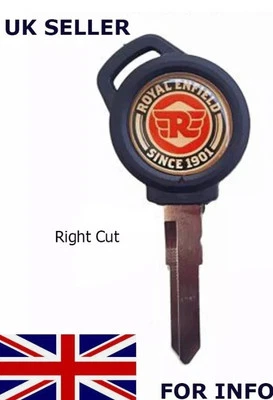 Fit For Royal Enfield Bullet 350 500 Groove On Right Uncut Blank Key - Image 1 of 2