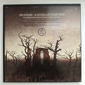 Johannes Brahms A German Requiem Von Karajan Berlin Philharmonic Vinyl LP NM - Picture 1 of 3